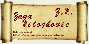 Zaga Milojković vizit kartica